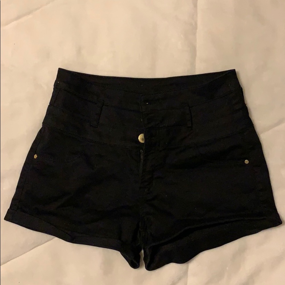 Black high waisted shorts
